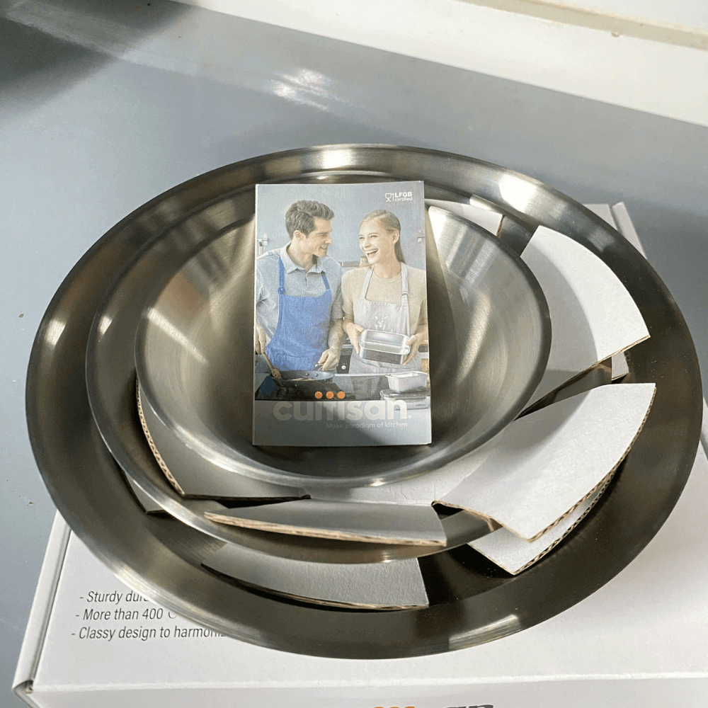 Bộ 3 Dĩa Sâu Tròn Inox Cao Cấp Cuitisan EC11-043S3 hàng chính hãng