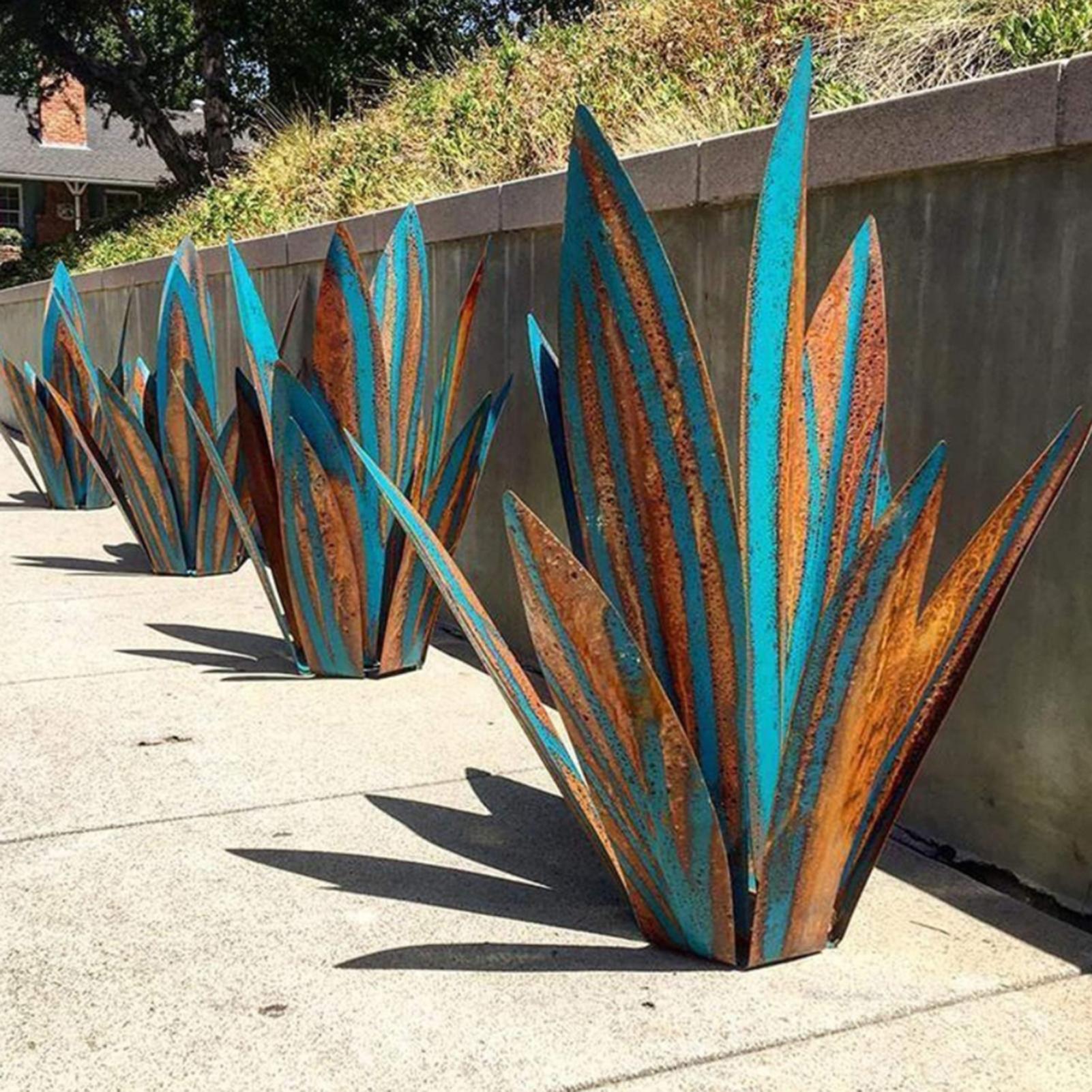 Bộ Trang Trí Cây Thùa Tự Làm 9 Lá Kim Loại Diy