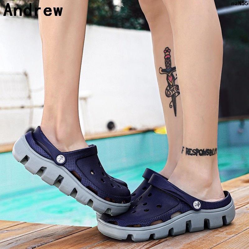Dép Sục Nhựa Lỗ Nam Đi Mưa Siêu Nhẹ - Dép Cross Cá Sấu Nam Lỗ Thoáng Khí - SL013