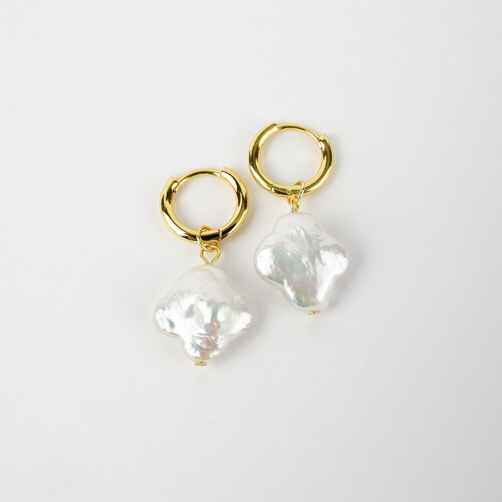 Bông Tai Ngọc Trai FW Baroque UK Style (Clover Pearl) - MOON Jewelry