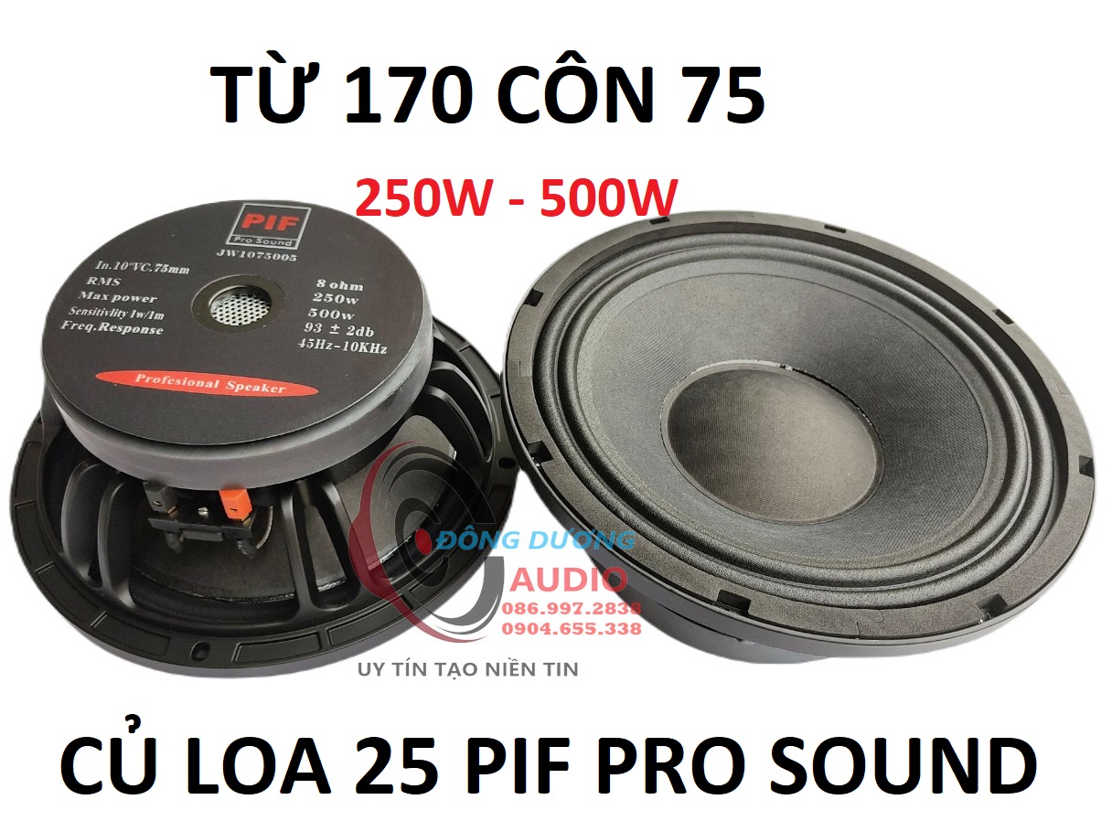 LOA BASS 25 PIF TỪ 170 CÔN 75 - HÀNG KHỦNG BASS MẠNH - CỦ LOA FULL 25 - HÀNG NHẬP KHẨU