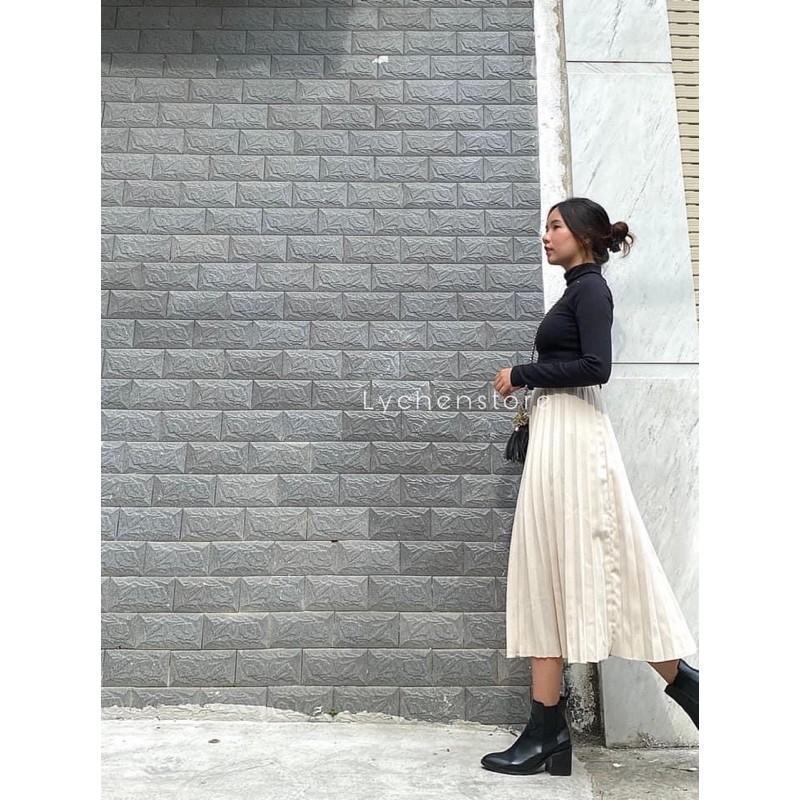Chân Váy dập Ly MESY SKIRT thiết kế trơn basic