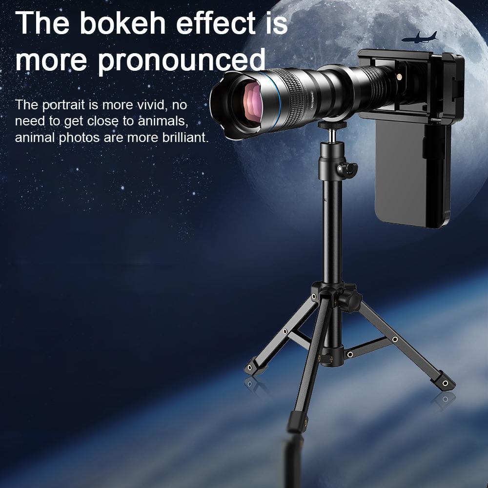 Portable Universal Clip-on Type External Telephoto Lens 36X Optical Magnification Mobilephone Lens Multifunctional Auxiliary Tool for Daily Photography