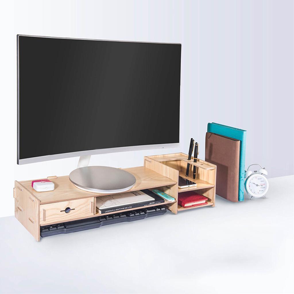 Monitor Stand Riser with Storage Organizer Drawers