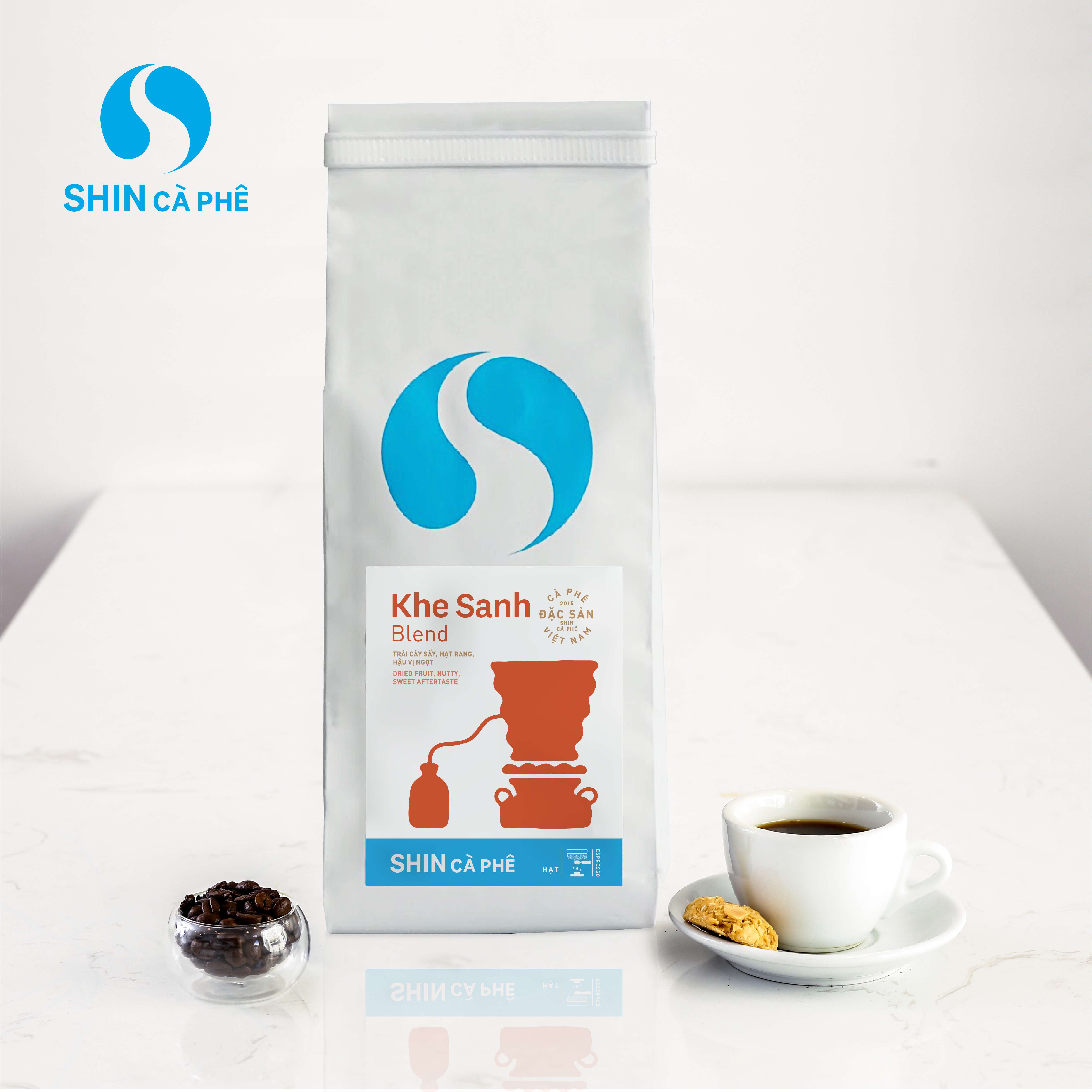 SHIN Cà Phê - Khe Sanh Blend 250g Hạt -Cà Phê Đặc Sản Pha Máy