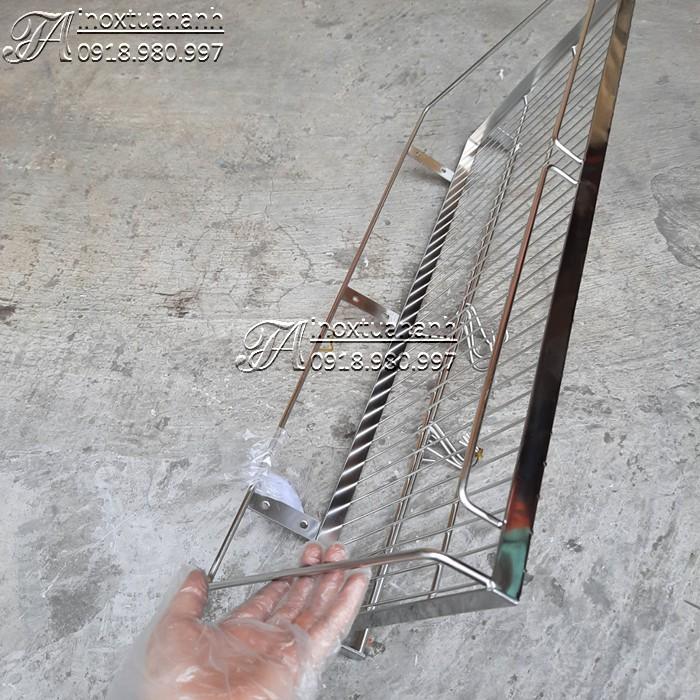 Kệ inox 304 gắn tường, kệ úp chén bát inox KC1T