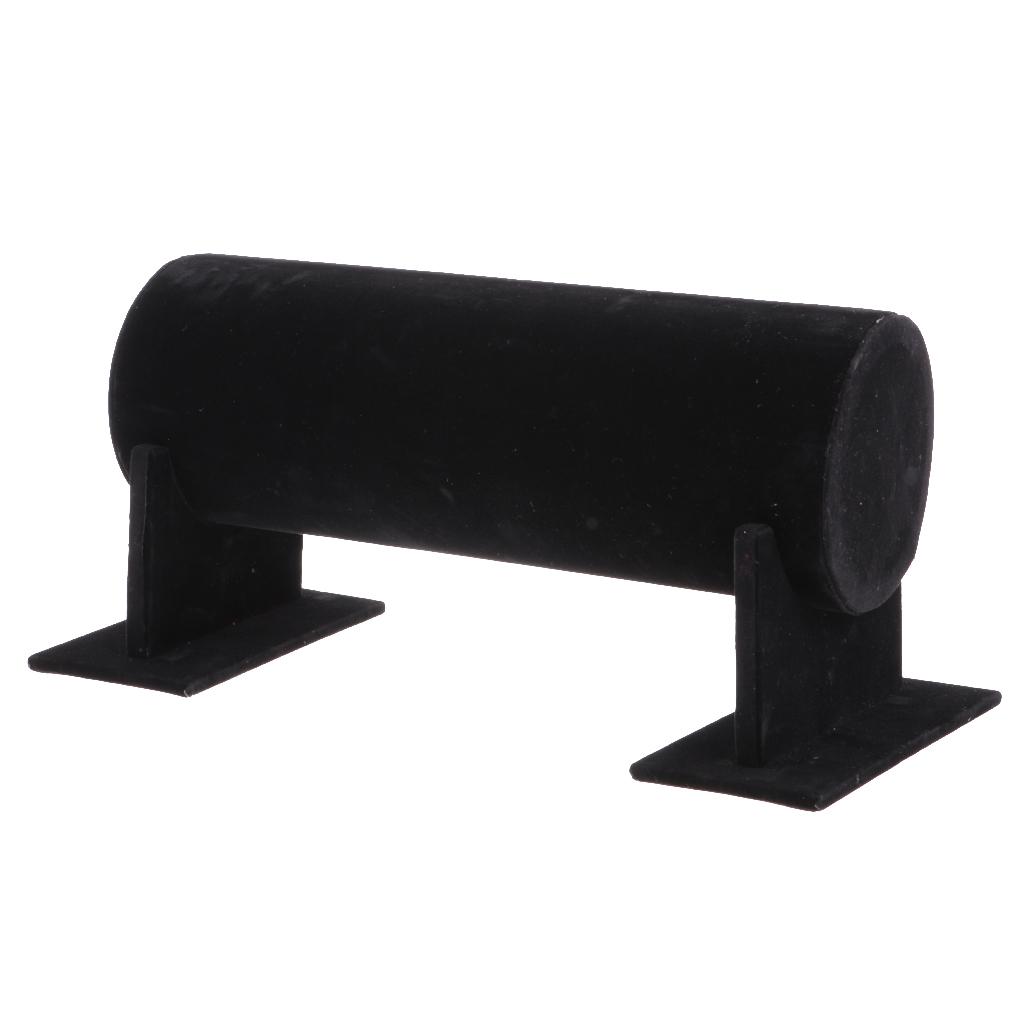 2xVelvet T-Bar Headband Holder Retail Shop Jewelry Display Stand Rack Black