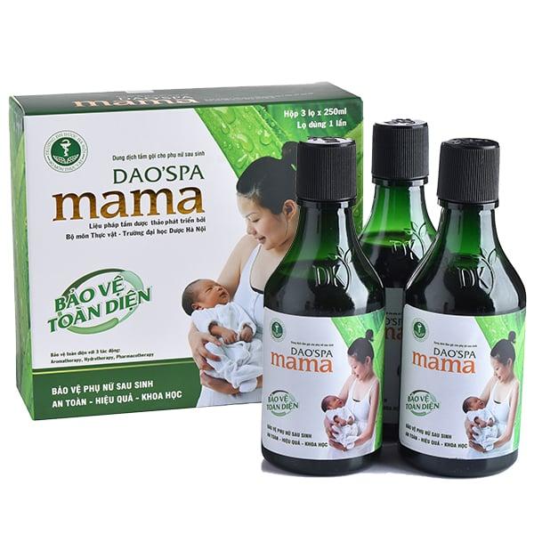 Nước tắm sau sinh Dao’spa Mama (hộp 3 chai x250ml -  lẻ 1 chai không hộp)