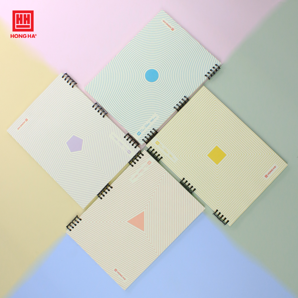 Sổ lò xo A4 Hồng Hà, sổ còng nhựa Basic 160 trang định lượng 80gsm - 3009