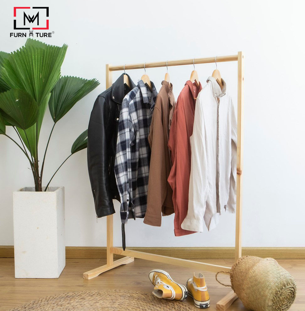 GIÁ TREO QUẦN ÁO XUẤT KHẨU SIZE 86 MÀU TỰ NHIÊN MWFURNITURE - SIMPLE HANGER NATURAL