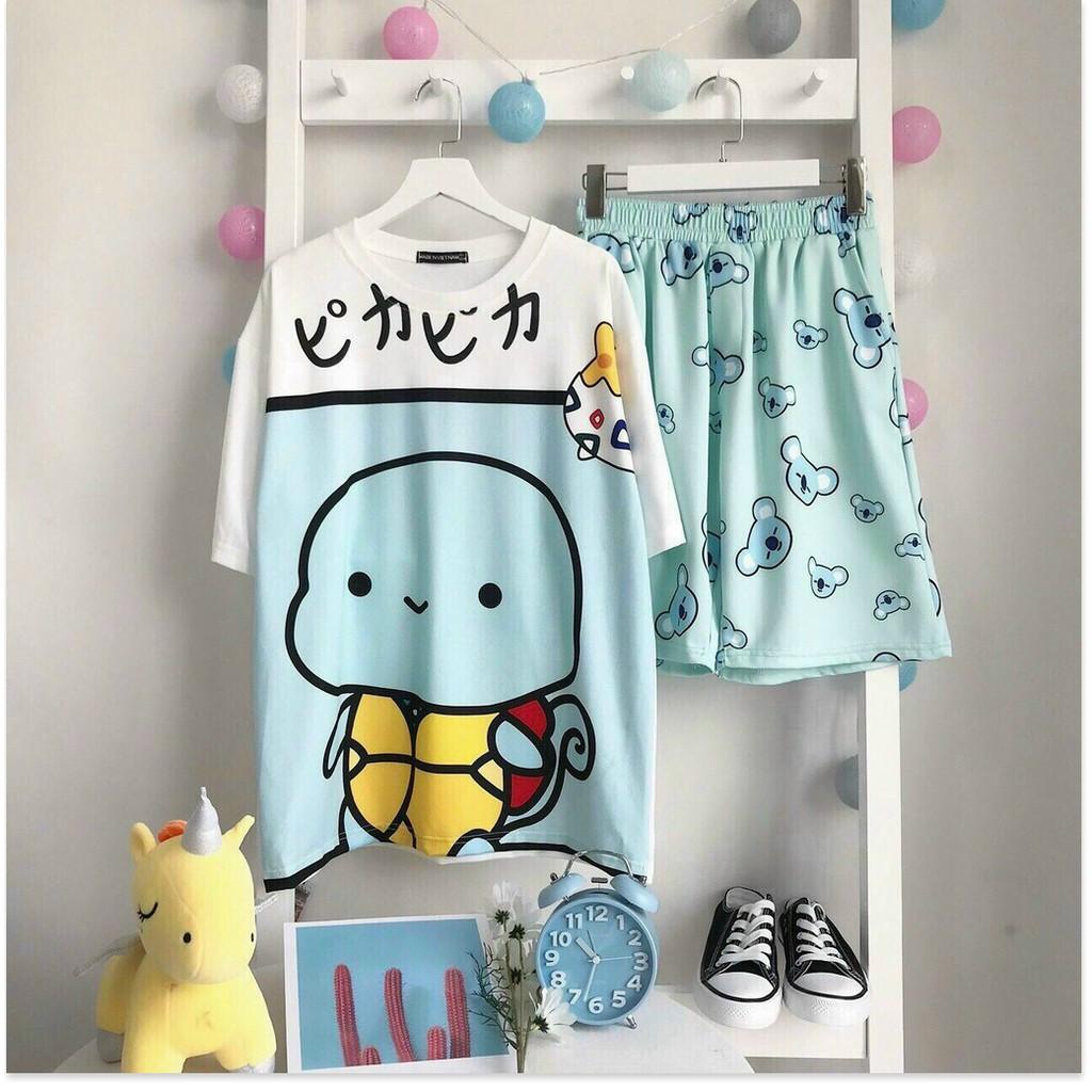 SET THUN NỮ COTTON,MÀU SẮC SINH ĐỘNG,THIẾT KẾ HỌA TIẾT XINH XẮN 1HIT1 FASHION