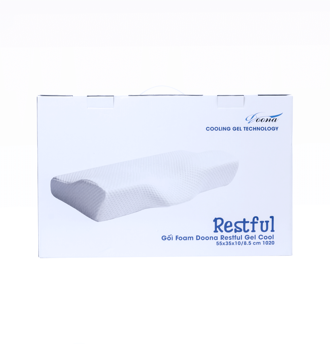 Gối Foam Doona Restful Gel Cool 35x55cm giảm đau cổ vai gáy 