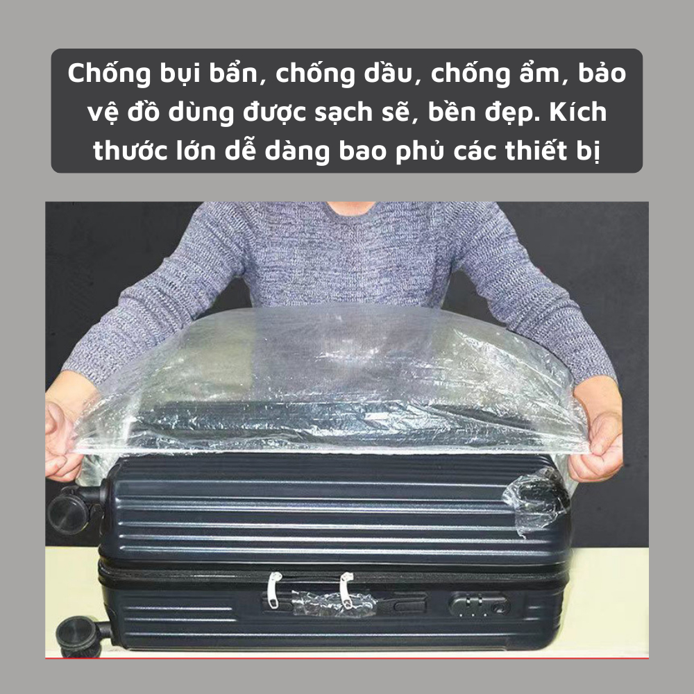 TÚI 50C MÀNG BỌC PE CHỐNG BỤI BẢO VỆ ĐỒ DÙNG, ĐỒ GIA DỤNG ĐA NĂNG KT 60*70cm