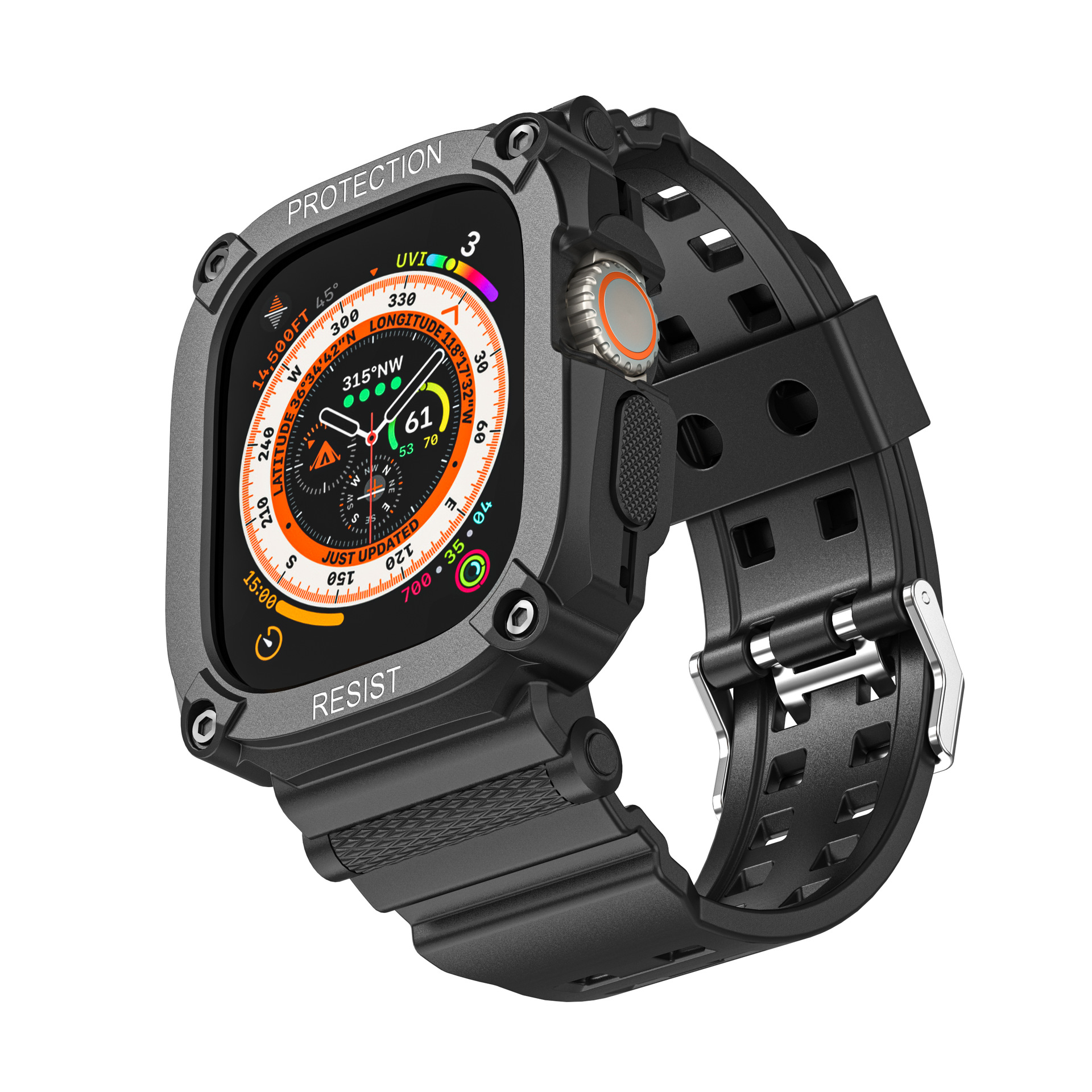 Ốp Case bảo vệ tích hợp dây đeo Resist Shock cho Apple Watch Ultra / Apple Watch Ultra 2 Size 49mm