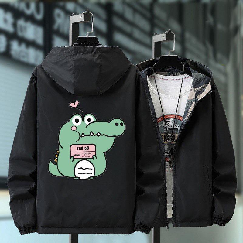Áo Khoác Dù 2 Lớp Ép Hình Form Rộng Có Nón Nam Nữ Unisex - TÂM SHOP
