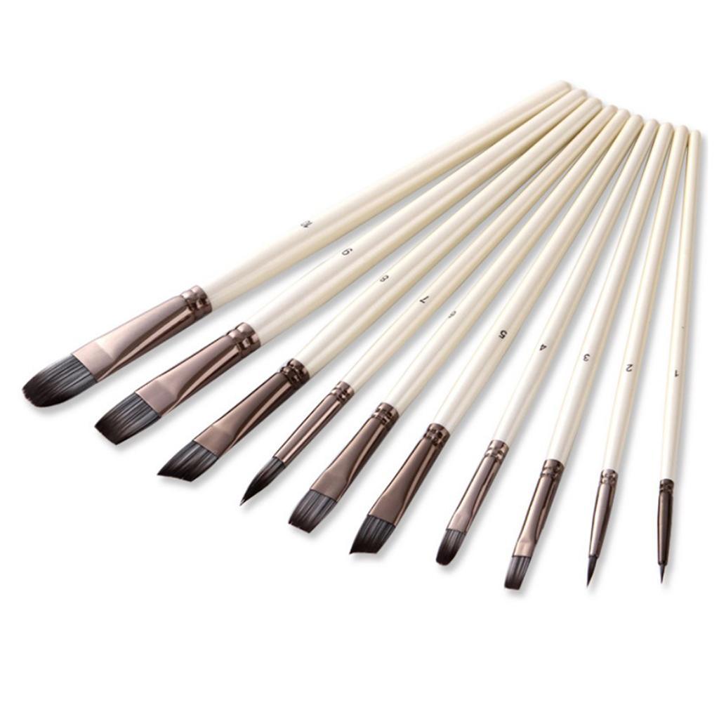 Paint Brushes Set Nylon Hair Brush Acrylic Oil Watercolor Gouache Painting