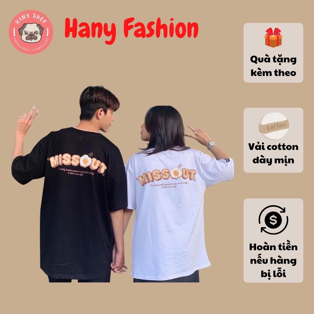 Áo thun unisex tay lỡ EGGS LOGO || Hany shop