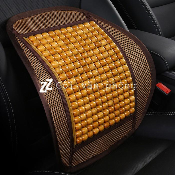 Tấm đệm lưng hạt gỗ ô tô massage BTL-01