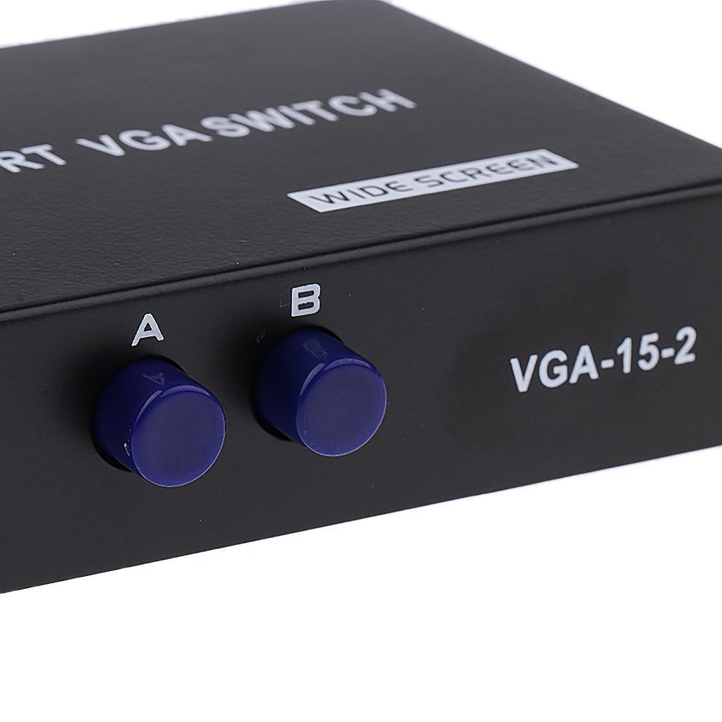 1 Monitor to 2 PC 2Port SVGA VGA Manual Sharing Switch Switcher