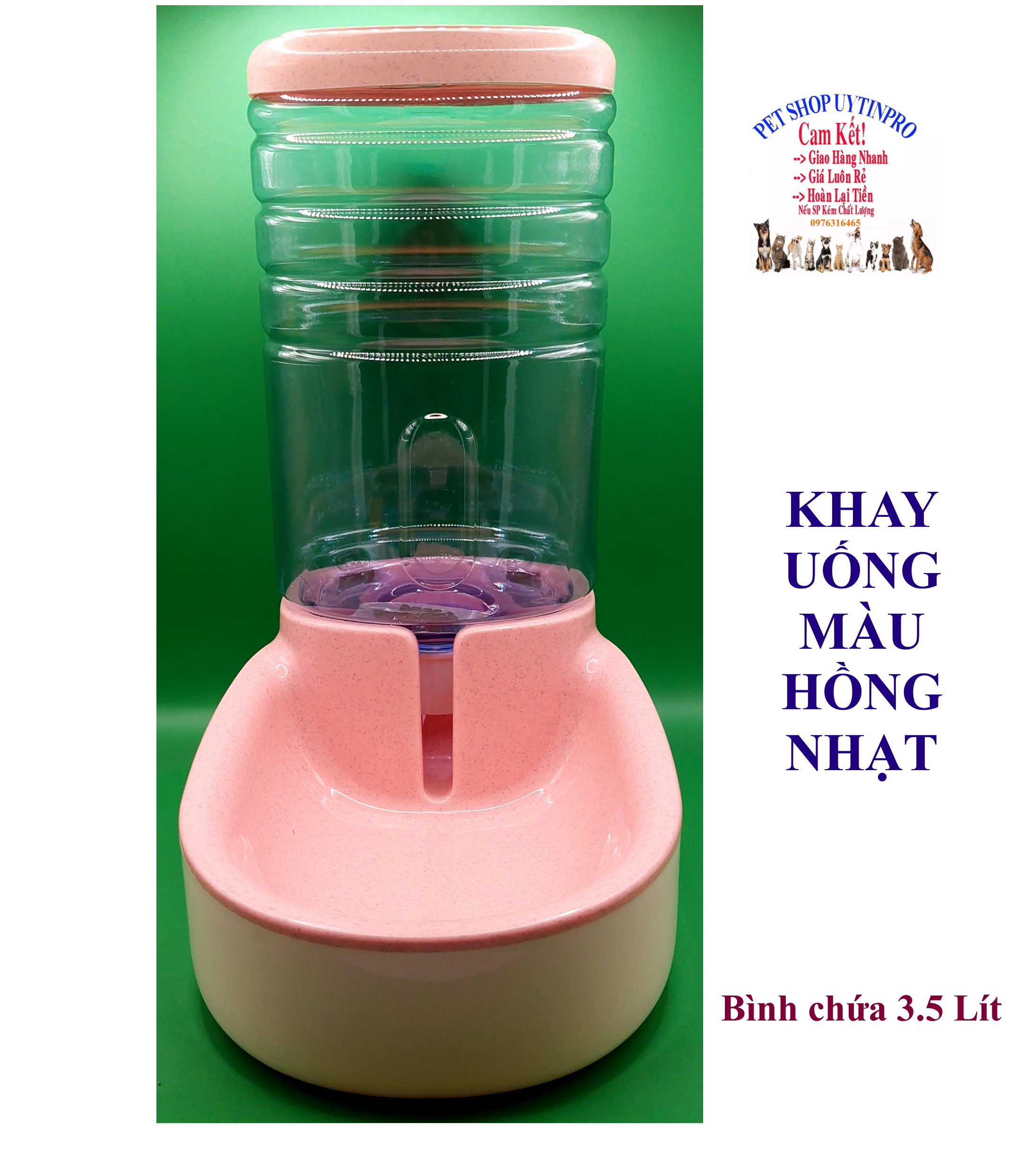 Khay ăn hoặc uống tự động cho Chó Mèo Dung tích 3.5l Thiết kế bo tròn Siêu tiện lợi Chất liệu nhựa an toàn bền đẹp