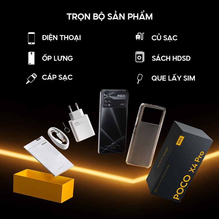 Điện thoại Xiaomi POCO X4 Pro 5G 6GB/128GB 8GB/256GB | Snapdragon 695 5G | Camera 108MP - hàng chính hãng