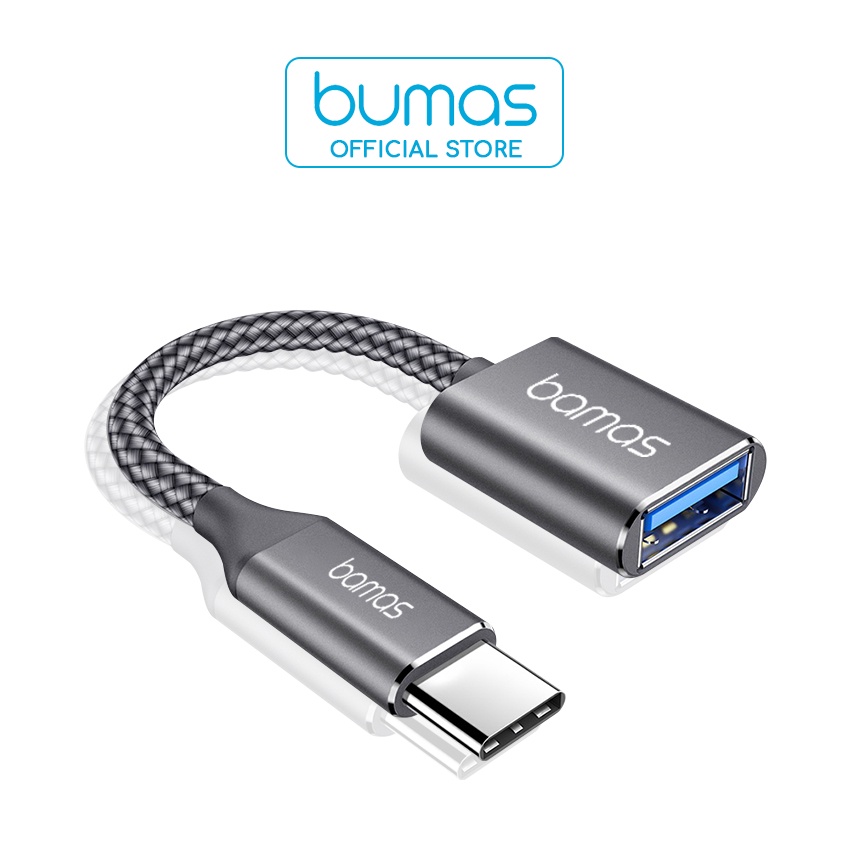 Cáp OTG Type C Bamas BC022 - Bộ Chuyển Đổi Usb Sang Type C  Usb 3.0 -Truyền Tải Dữ Liệu Siêu Tốc Lên Đến 5Gbps - Hàng Chính Hãng