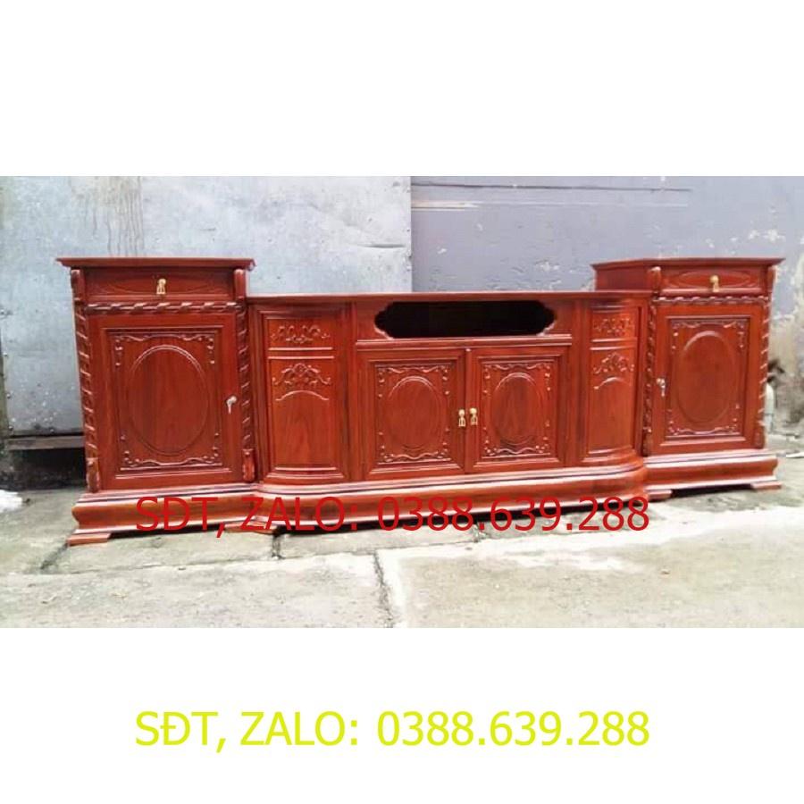 Kệ tivi Kiểu Quẩn Thừng - gỗ hương vân, gỗ gõ đỏ , gỗ hương đá - loại 2m2 và 2m4