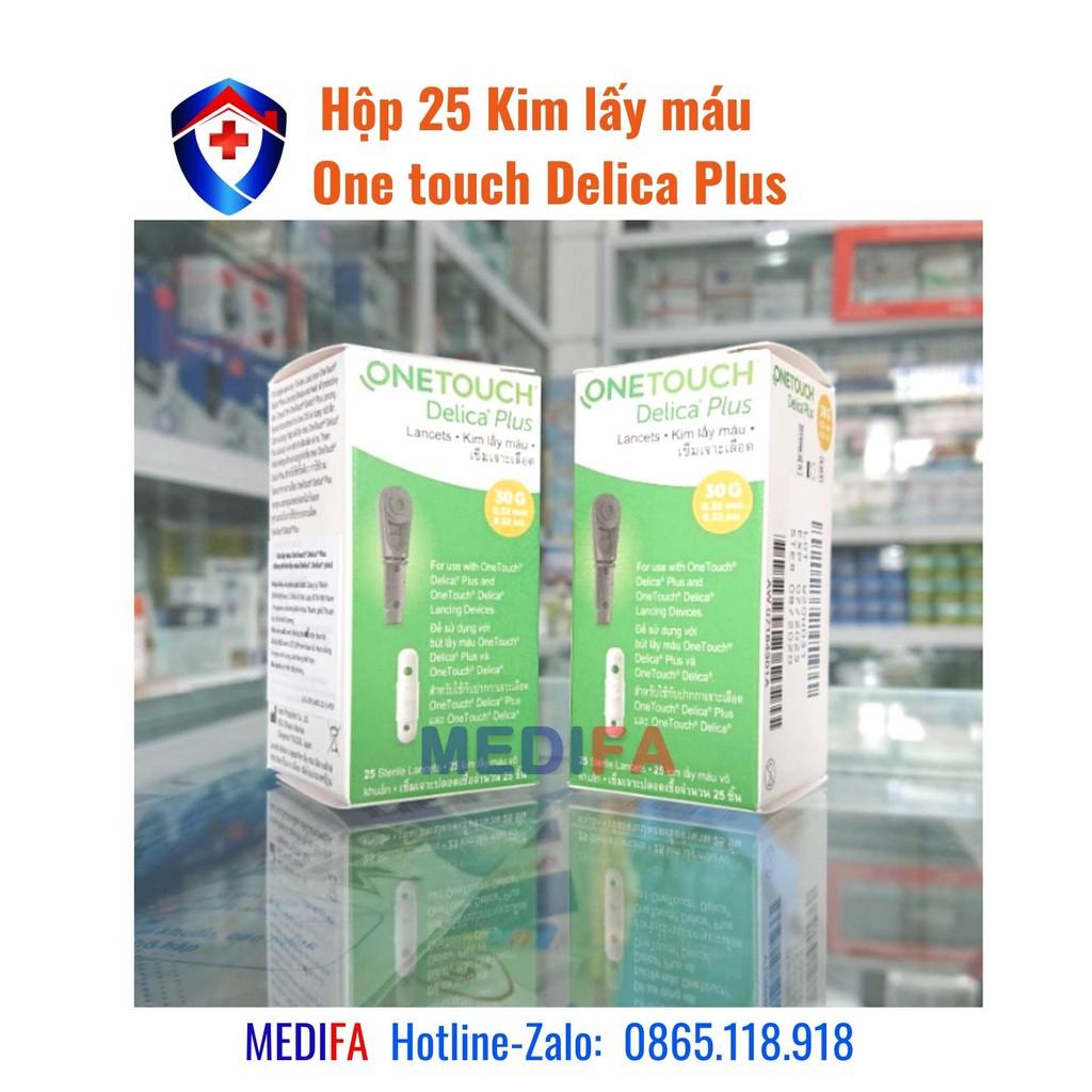 Combo 25 Que Thử Đường Huyết &amp; 25 Kim Chích Máu OneTouch Ultra Plus Flex Nhập Khẩu Chính Hãng