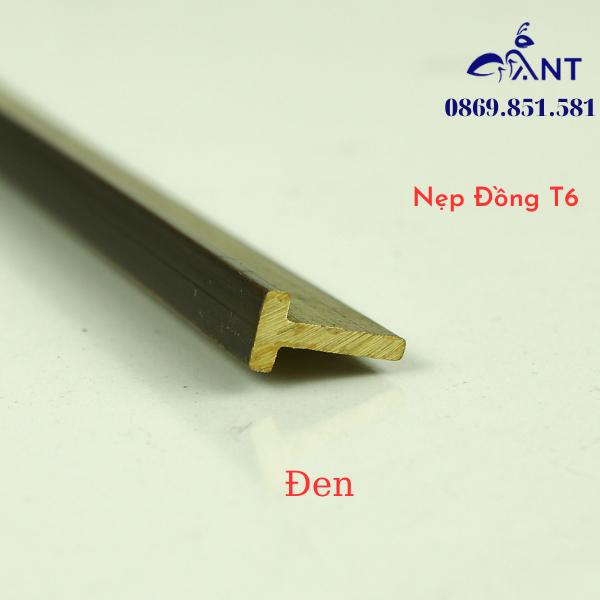 Nẹp Đồng T6 Đen, Nẹp đồng chữ T, Nẹp đồng chống trơn, giá 1m