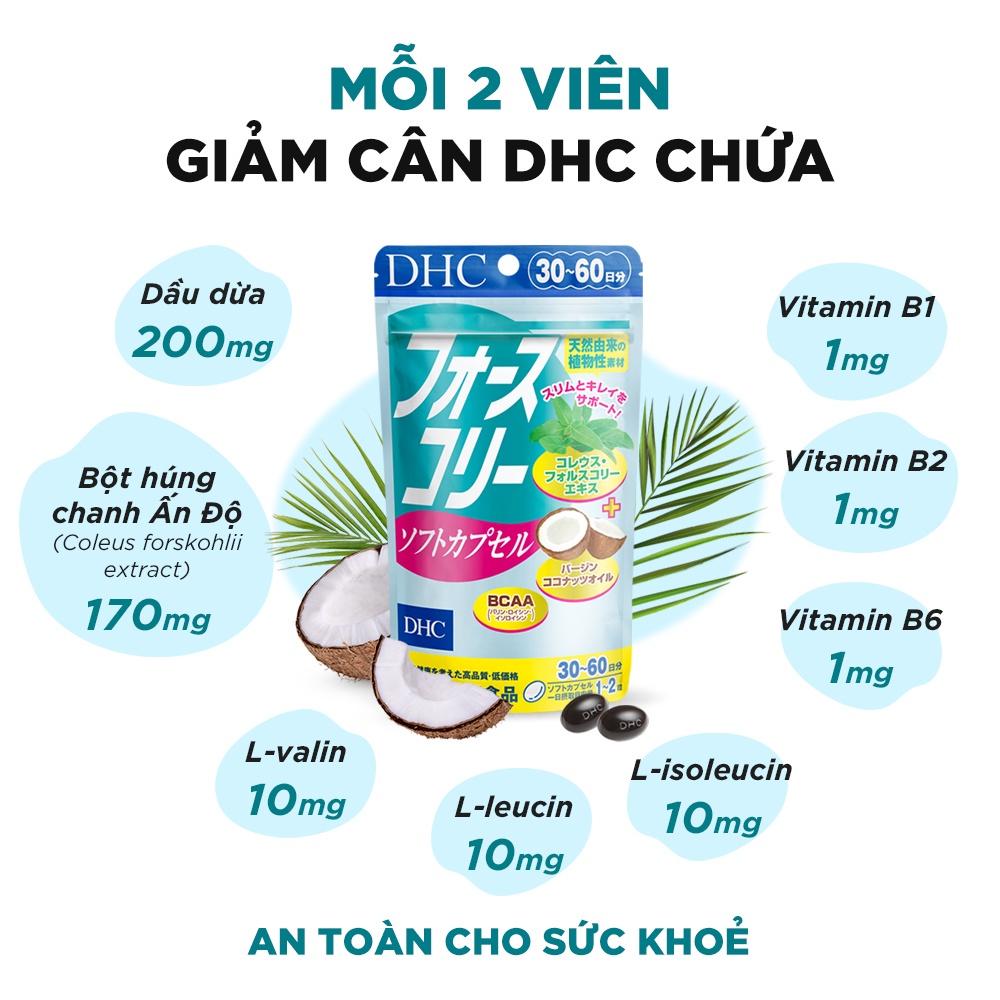 Viên Uống Dầu Dừa Hỗ Trợ Giảm Cân DHC 30 ngày