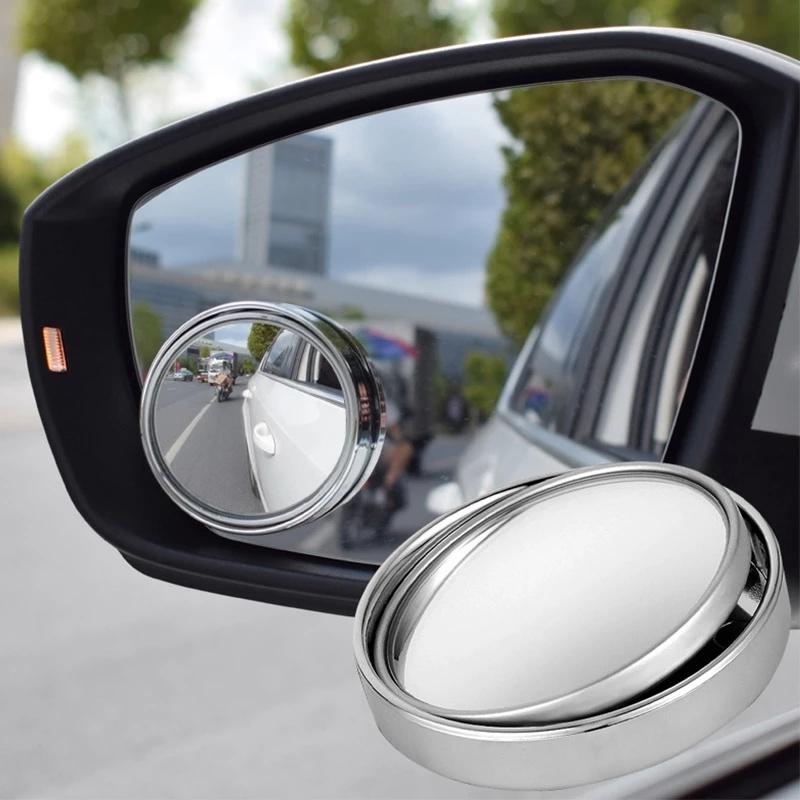 Gương chiếu hậu soi điểm mù hình tròn góc nhìn rộng xoay 360 độ dành cho xe hơi