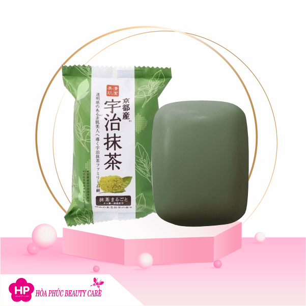 Xà Phòng Tắm Trắng Da Chiết Xuất Trà Xanh Pelican Family Soap Uji Green Tea (80g)