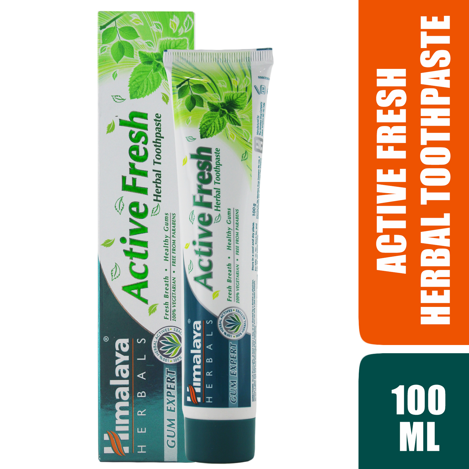 Ba tuýp kem đánh răng bảo vệ nướu giúp hơi thở thơm mát - Himalaya Active Fresh Herbal Toothpaste 100g