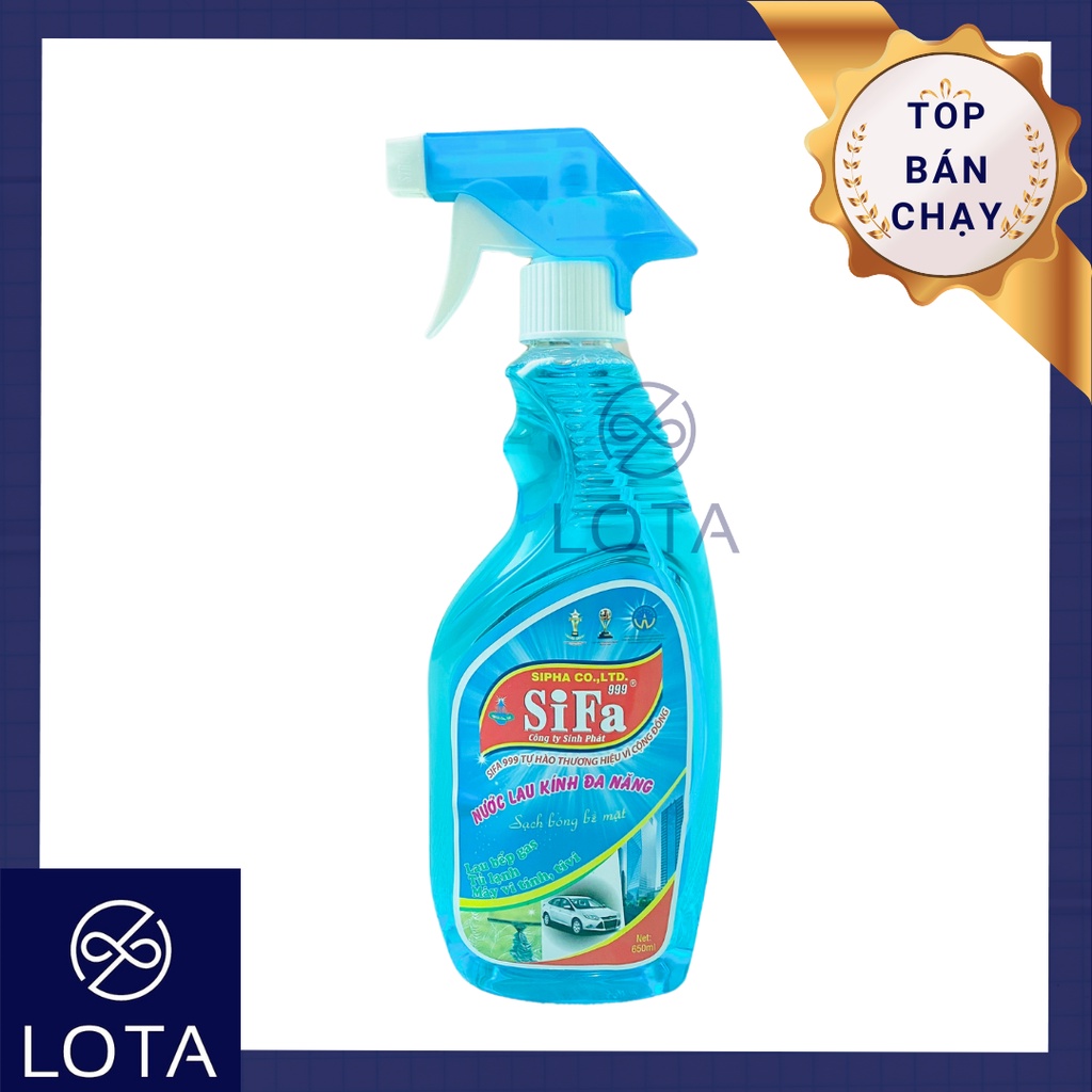 NƯỚC RỬA KÍNH SIFA 650ML, bình xịt tẩy rửa đa năng, vệ sinh nội thất nhà cửa bếp phòng tắm, lau chùi sạch hàng tốt rẻ