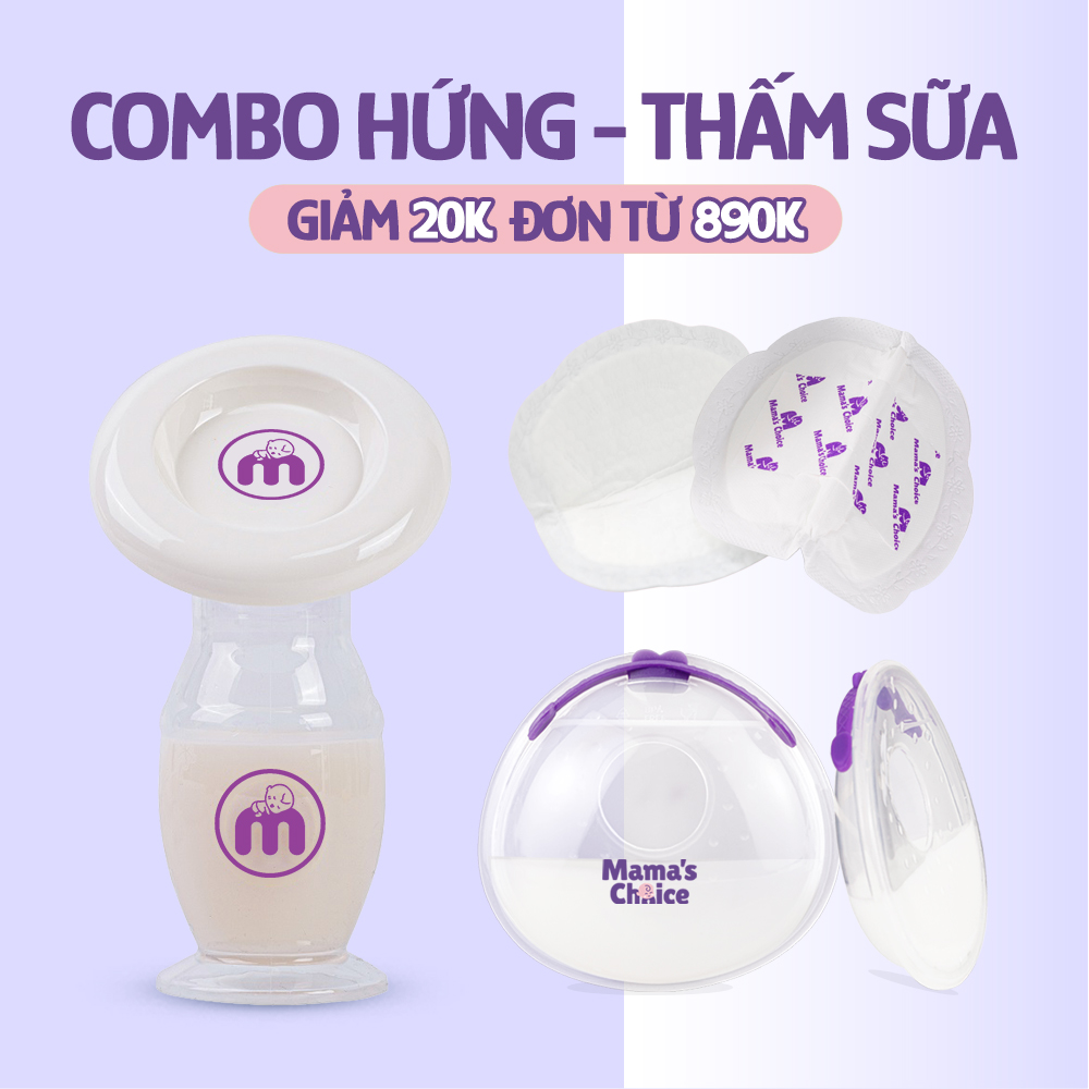 Combo Cốc Hứng Sữa, Phễu Hứng Sữa và Lót Thấm Sữa Mama's Choice, Tiện Lợi Tiết Kiệm Cho Mẹ Bầu và Sau Sinh