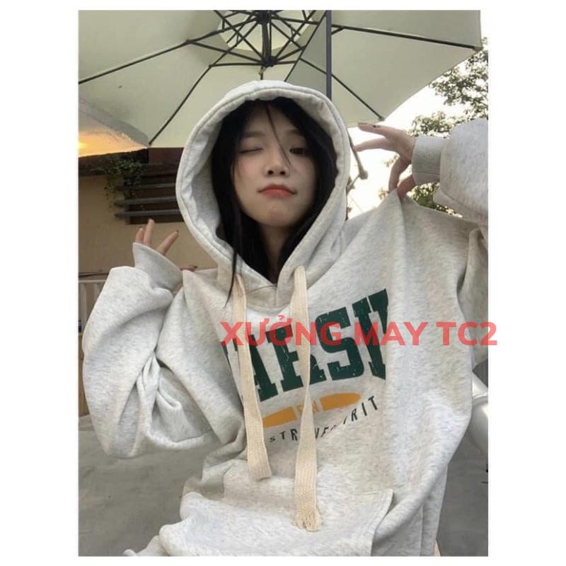 Áo hoodie nam nữ,Áo sweater nỉ nam nữ from rộng Unisex chất nỉ ngoại siêu dày dặn in 2 mầu XƯỞNGMAYTC2