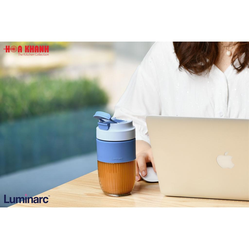 Ly Thủy Tinh Có Nắp Coffee Cup Luminarc Blue 500ML - V2209