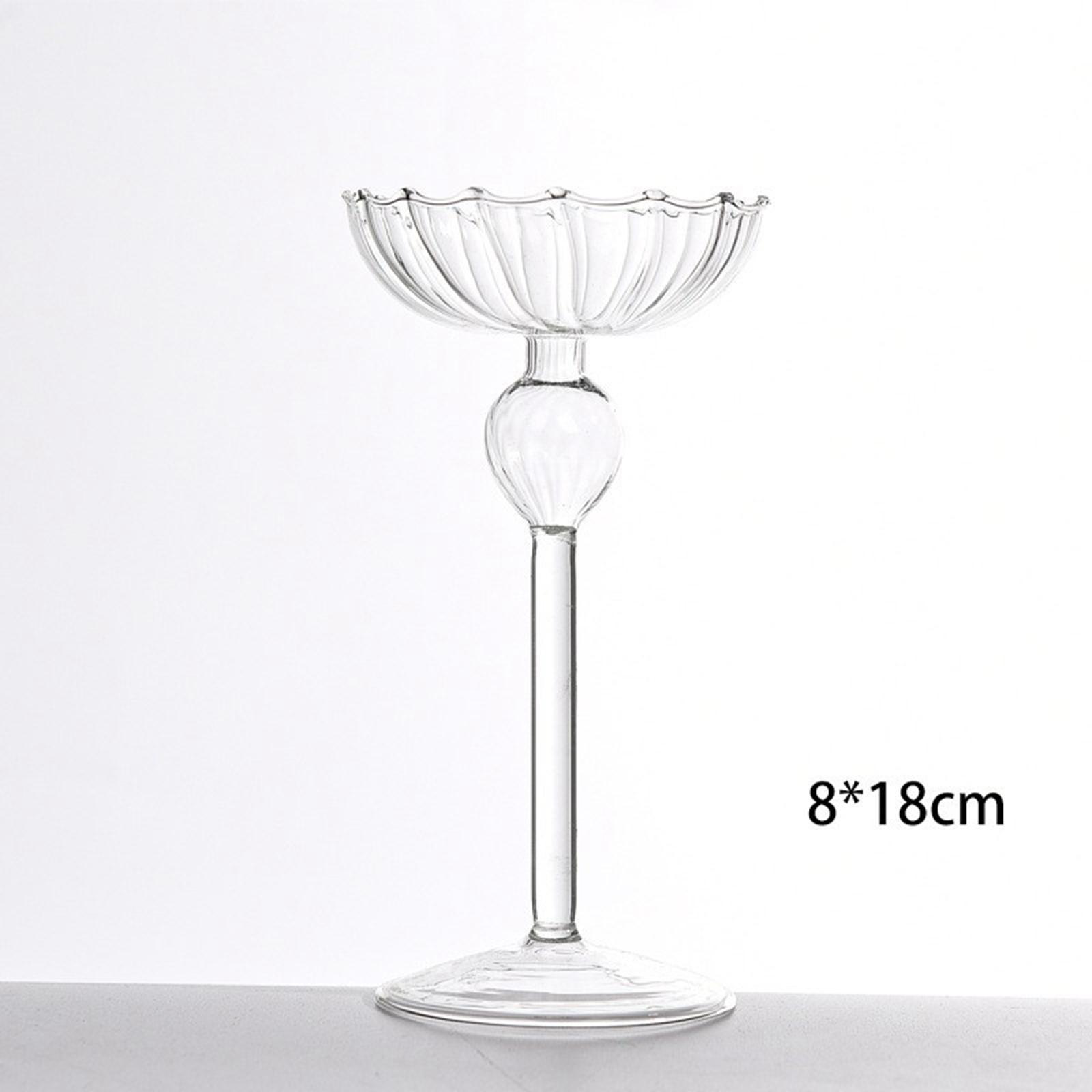 Creative Tealight Candle Holders Glass Candlestick Stand Pillar Candle Holder for Wedding Birthday Festival Housewarming Decor