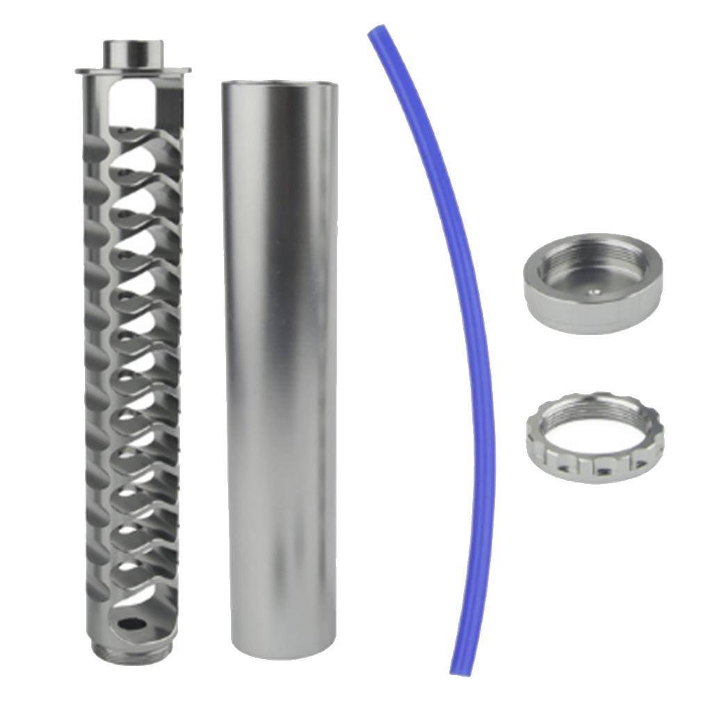 2 Set 6in Single-core Spiral Automotive Fuel Filter 1/2''-28 Titanium