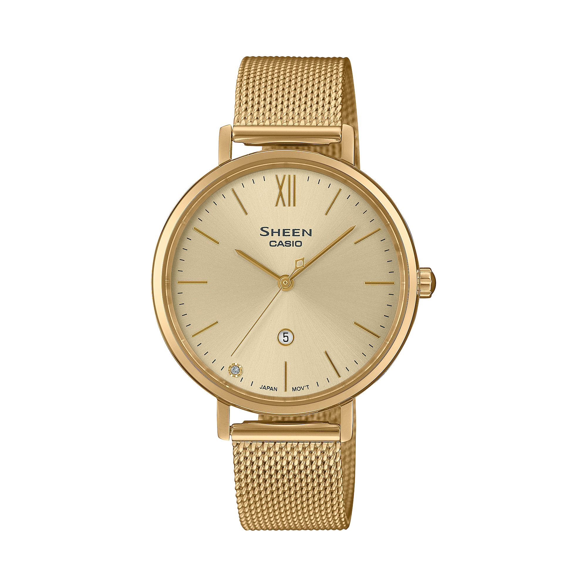 Đồng Hồ Casio Nữ Sheen Dây Kim Loại SHE-4539GM-9AUDF