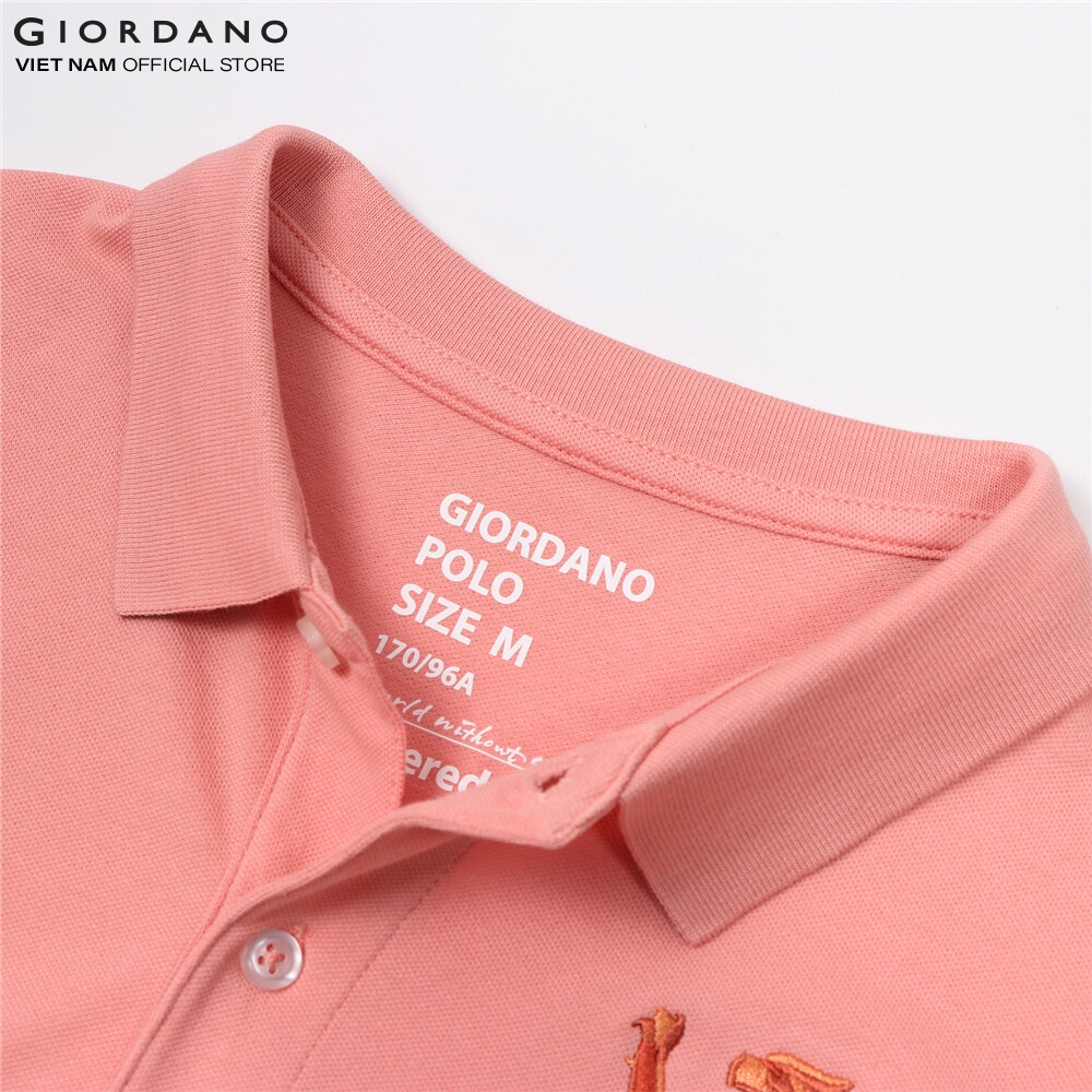 Áo Polo Nam Sư Tử 3D Lion Giordano 01012222 - 17-Hồng - L