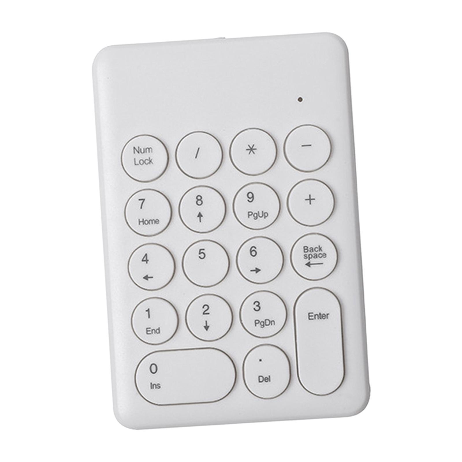2.4G Wireless numeric Keypad Keyboard laptop pad White