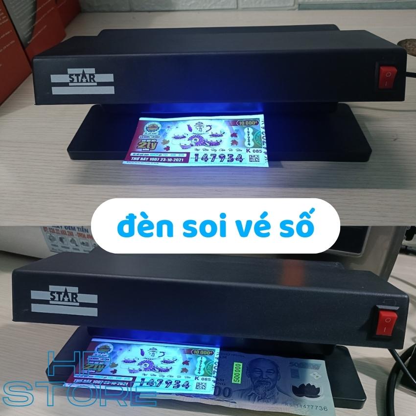 Đèn soi tiền gi.ả, giấy tờ, cà vẹt, bằng lái xe, tem, vé số với 2 bóng đèn UV, nhỏ gọn dễ di chuyển (model TK 2028 12W)