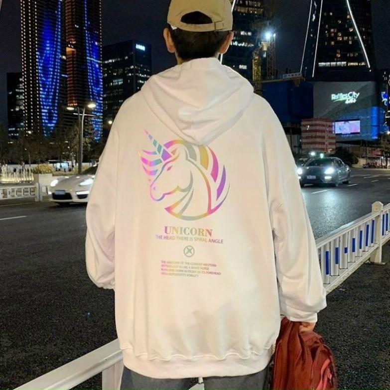 Áo khoác Hoodie Nam, Hoodie Basic Unisex Nỉ From Rộng NÓN 2 LỚP PHẢN QUANG 7 MÀ, áo nỉ tay dài form rộng Chất Lượng Vải Xịn siêu dày Form rộng