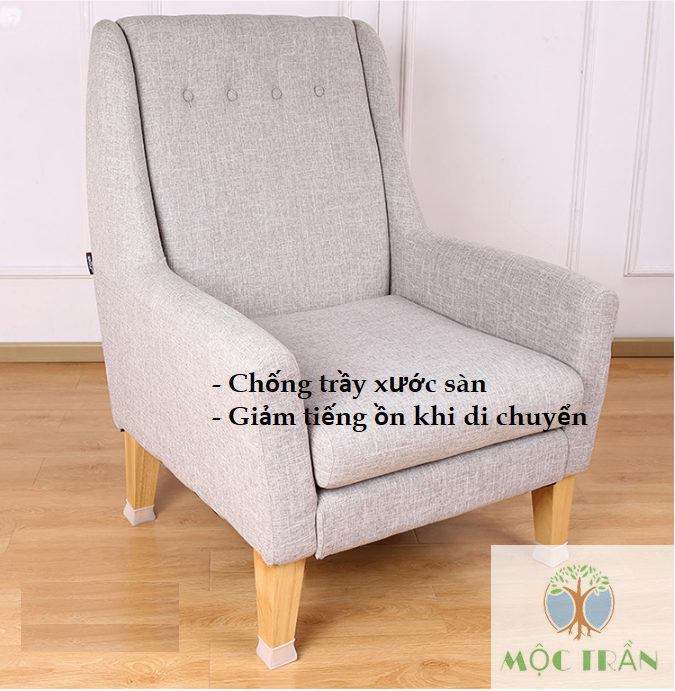 Miếng bọc chân ghế - Lót chân bàn bằng silicone dẻo, chống trượt, chống xước sàn phù hợp với mọi loại bàn ghế