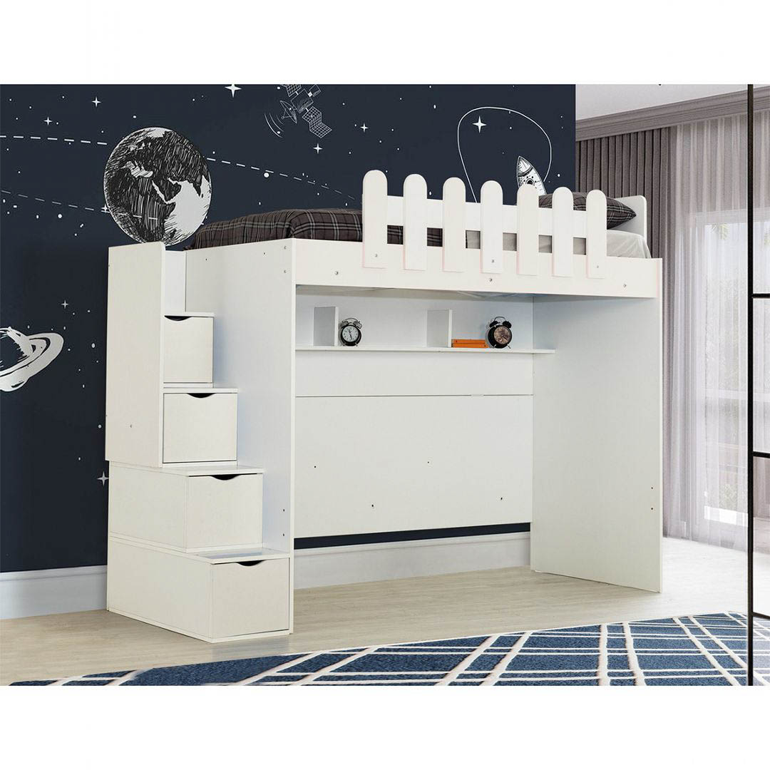 Giường tầng bằng gỗ thiết kế thông minh cho bé SMLIFE Saovo