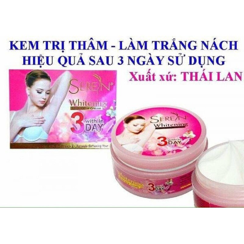 Kem giảm thâm nách, mông, bẹn, Seren 3DAY, cam kết hết thâm trong 1tháng (chính hãng)