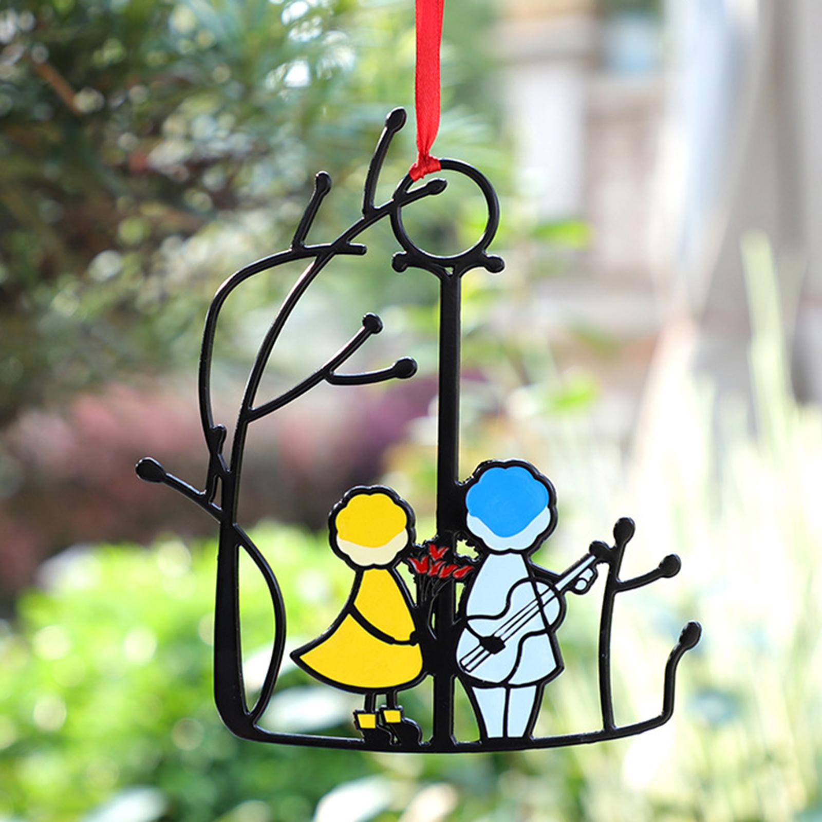 Suncatcher with Love Window Panel Pendant Hanging Decor