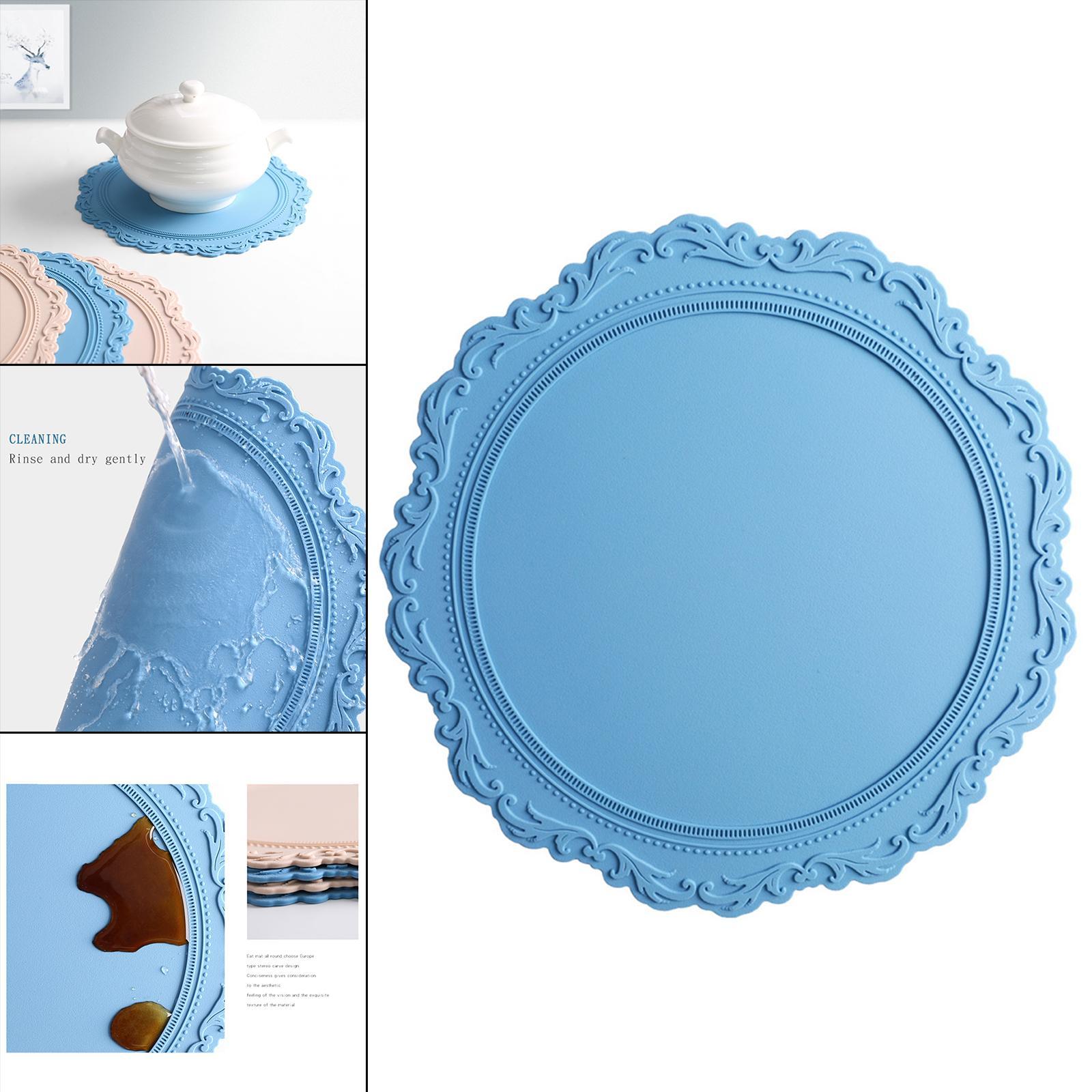 Silicone Place Mats Tableware Utensil Pad Table Mats for Cup Mug Pot