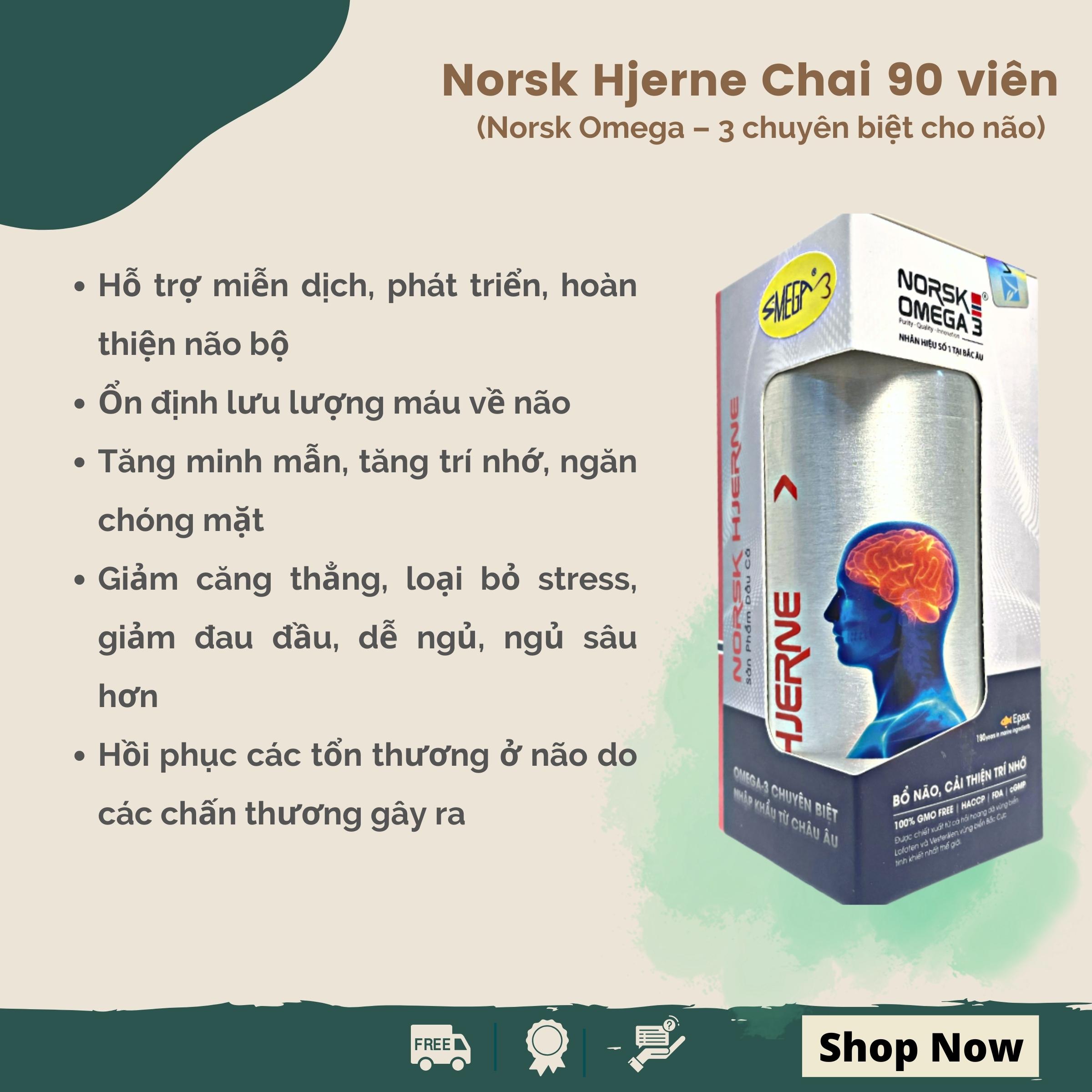 Norsk - Hjerne - Omega 3 chuyên biệt cho não Lọ 90 viên
